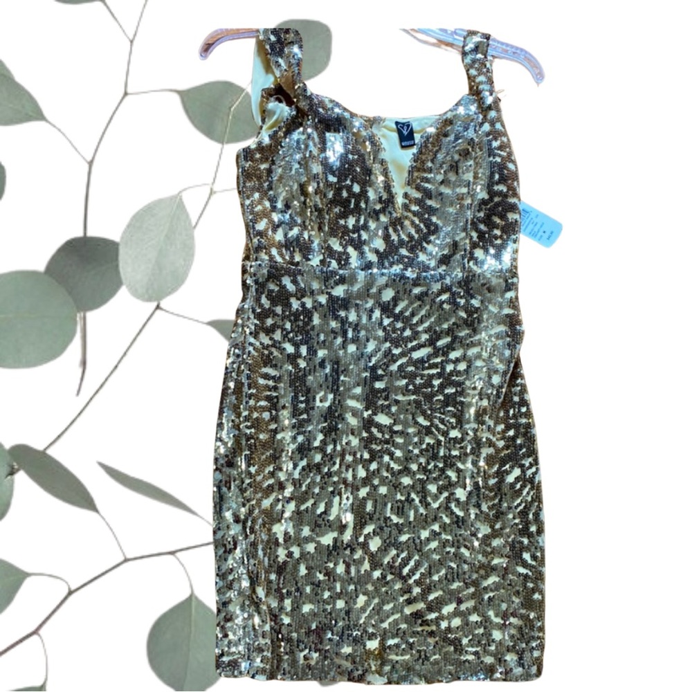 NWT Gold Sequined Dress
